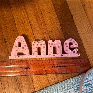 “Anne” Name Decor, Hand Painted